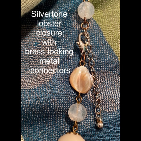 Cream Beads & MOP Pieces 30.5” Necklace - Picture 8 of 9